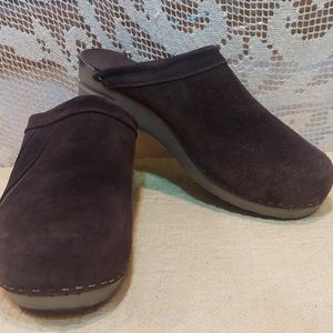 Dansko Brown Suede Leather Clogs